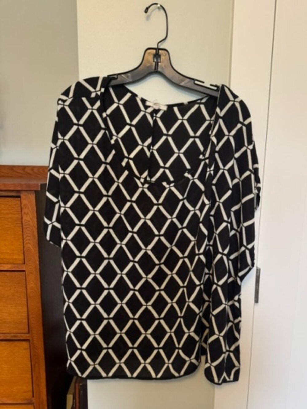Black & White Blouse - Size 3X